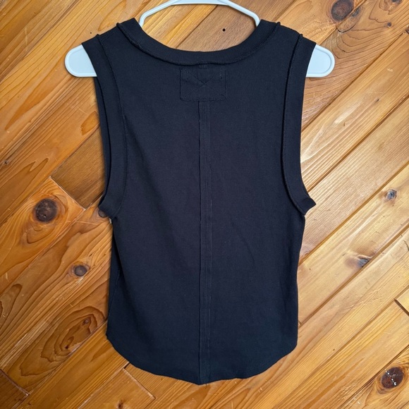 We The Free Black Ribbed Tank Top Size Large - Picture 5 of 5